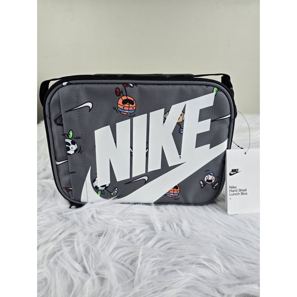 Nike Lunchbox Logo Graphic Smoke Grey Insulated Hard Shell Bag 4L New With Tags